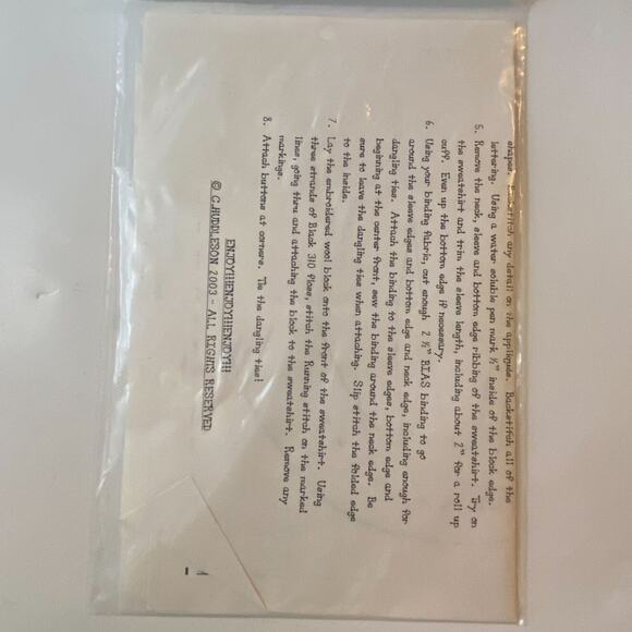 Starry Pines Pattern Harvest Moon Sweatshirt Uncut Vintage Patchwork Folkart - Picture 4 of 5